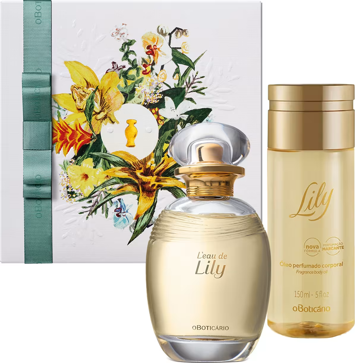 Combo Presente Dia das Mães Lily: L'eau Desodorante Colônia 75ml + Óleo Perfumado Desodorante Corporal 150ml